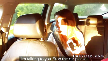 Busty Budapest Amateur Babe Sucks Taxi Driver's Thick Sausage in Car