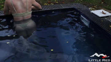 First in the Jacuzzi, then in my room, I rode the bikini-clad babe on my cock.