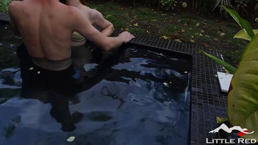 First in the Jacuzzi, then in my room, I rode the bikini-clad babe on my cock.