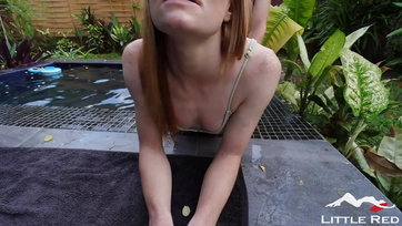 First in the Jacuzzi, then in my room, I rode the bikini-clad babe on my cock.