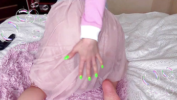 Excited Teen Babe Playing with Her Dildo in Bed