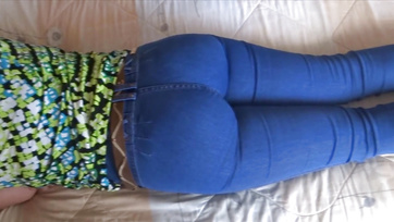 Stylish Mature Amateur Wife with Hairy Pussy in Denim Skirt