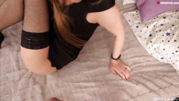 Fuckin' the Tight Teen in Sexy Stockings