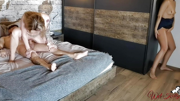 Stepsis Caught Masturbating While I Ride Boyfriend's Cock