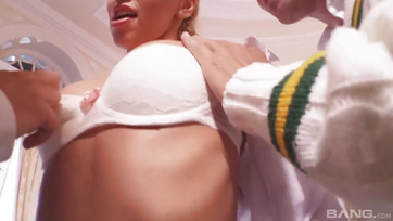 Sexy Hungarian Porn Star Handles 3 Cocks with Ease