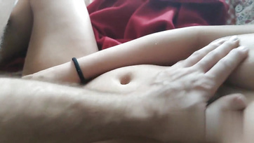 Seducing Her Cute Buddy to Stuff His Cock into Her Muff