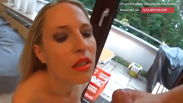 Drenched Berlin Babe's Cheek with Cum After Wild Ass Pounding