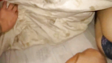 Waking up my sexy roommate with a morning pussy squirt