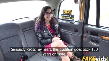 Taxi Driver's Massive Cock Drills Hungarian Babe's Tight Asshole