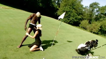 Blonde Babe's Booty Stuffed by Big Black Cock