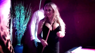 Double-Teaming Big-Titted Babe's Face After Pounding Her Pussy