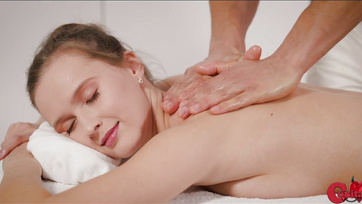 Girl gets turned on by massage and craves a big cock in her pussy