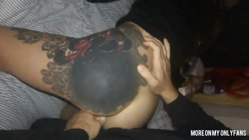 Busty Babe Gets Mouth Filled by Boyfriend and His Buddy