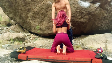 Rock Climbing Reveals Desire for Sexy Italian Babe