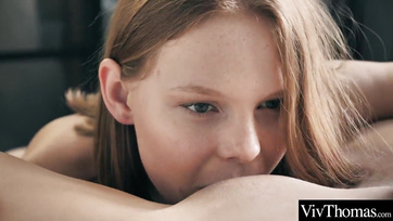 Sexy teen girls lick each other's pussies in 69 position