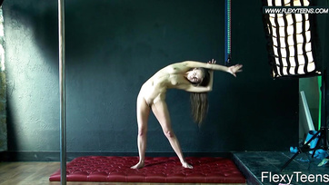Hot Budapest MILF Works Out Naked with Unshaven Pussy