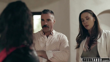 First He Fucked His Wife, Then Took His Sexy Stepdaughter for a Ride