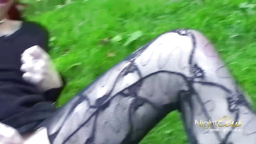 Public German Slut Fucked and Swallowed Old Man's Cum