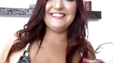 Big-titted chubby lady craved a cock so she got one in her pussy