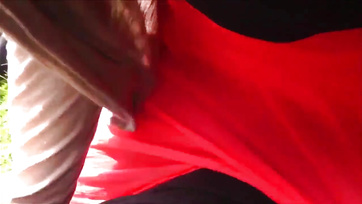 Banged and Filled Her Bare Pussy Outdoors