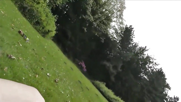 Banged and Filled Her Bare Pussy Outdoors