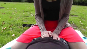 Banged and Filled Her Bare Pussy Outdoors