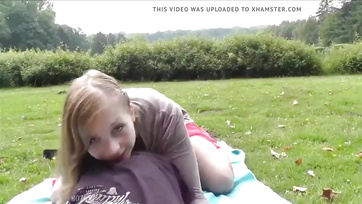 Banged and Filled Her Bare Pussy Outdoors
