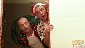 Hotel Fun - Naughty Girls Get Their Asses Filled on Christmas!