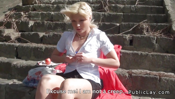 Budapest Babe Gets Paid for a Naughty Blowjob