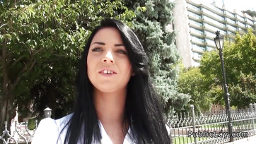 Public Fucking with Hungarian Teen for Cash