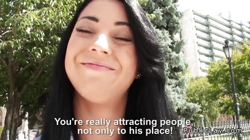 Public Fucking with Hungarian Teen for Cash