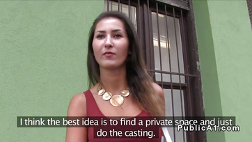 Hungarian Babe Stops Guy for a Quick Fuck
