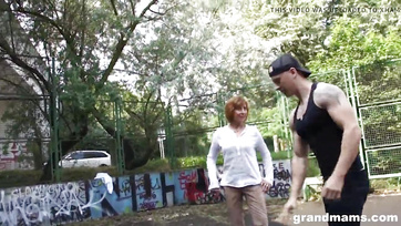 Sexy Mature Grannies Happily Flirting with Young Strangers