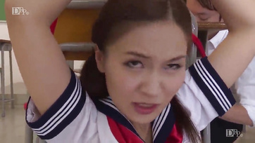 Tied Up Japanese Teen Fingered to Orgasm