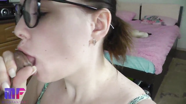 My Cute Stepsister's Secret Porn Career Led to a Steamy Blowjob Session