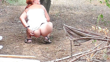 My Stepmom Invited Me Outdoors for a Blowjob and Anal Fun