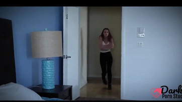 Stepbrother's Morning Wood Wakes up Naughty Teen Brat