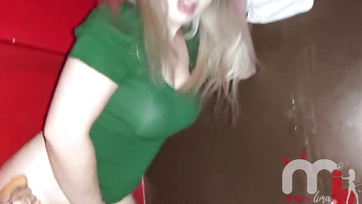 Sucked and Fucked Her Bushy Muff Across the Street with a Stranger