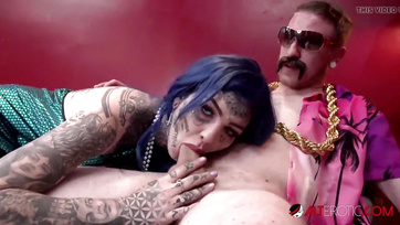Inked Skinny Slut Takes a Sausage in Her Pussy at Casting