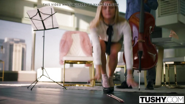 Teacher Uncle Drills Blond Teen's Asshole with Hung Cock