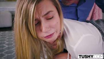 Teacher Uncle Drills Blond Teen's Asshole with Hung Cock