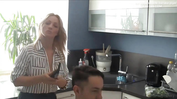 High Heeled MILF Mommy Sucks off the Handyman