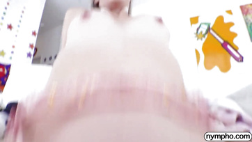 Blonde Nympho Deepthroats and Gets Cum in Her Juicy Muff