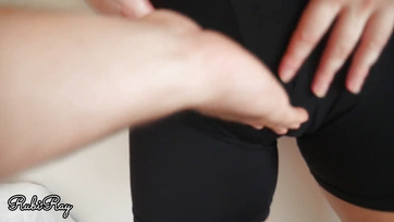 Step-Sister Let Me Rub My Cock on Her Smooth Pussy