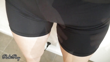 Step-Sister Let Me Rub My Cock on Her Smooth Pussy