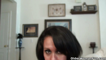 Seductive Mature Lady Loves Masturbating at Home in Sexy Stockings