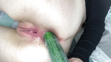 Cucumber Anal Play and Hard Ass Fucking