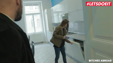 Russian Babe Scores a Big Sausage Abroad
