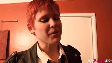 Big-titted teen girls go wild in the kitchen and devour each other's pussies.