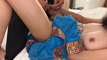 Roughly Pounded His Cock into the Beautiful Indian Schoolgirl's Pussy